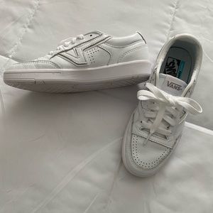 Vans era comfy Cush white leather skate shoes